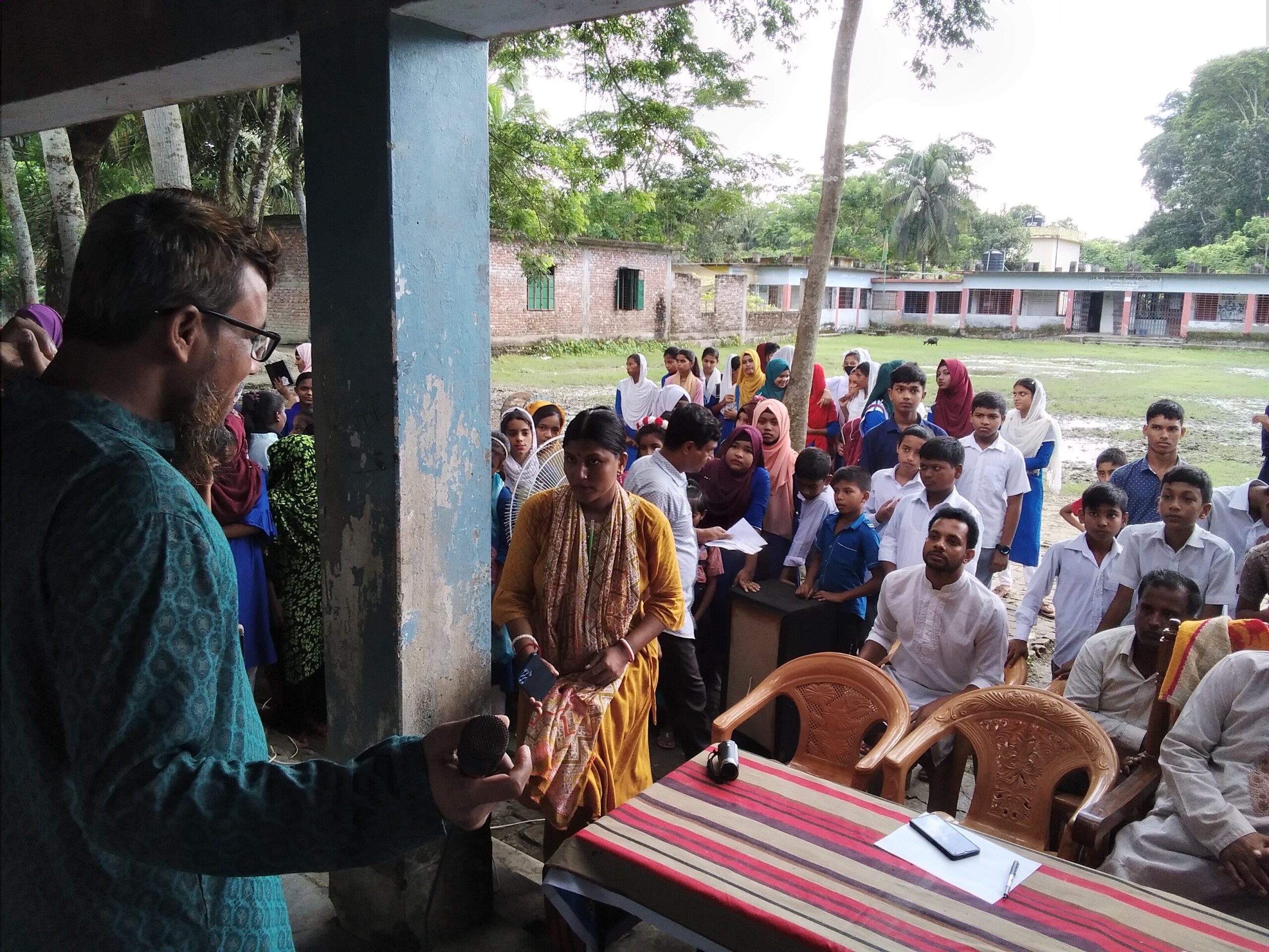 Community advocacy in action in coastal Bangladesh.